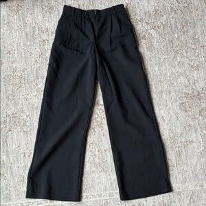 A&F Sloane Tailored Wide Leg Pant in Black- Size 27